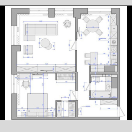 Furniture layout/floorplan (>300 sqft)